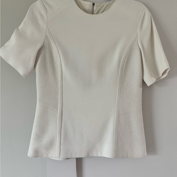 rag & bone Tops - Rag & Bone Cream Textured Fitted Women's Blouse
